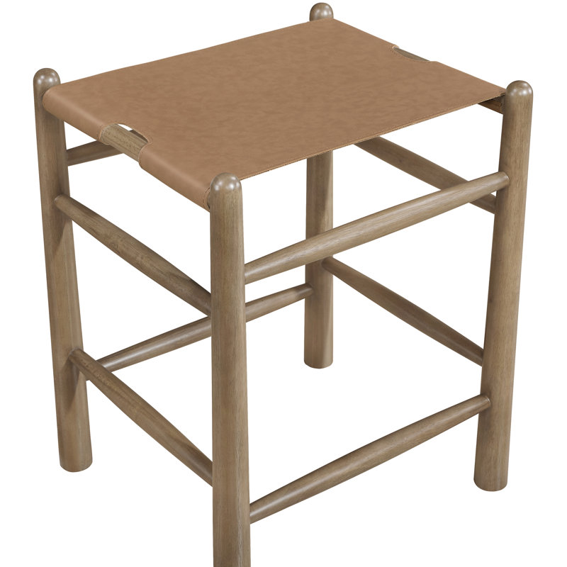 Tabouret de comptoir rembourré Santos, Brun, Brun