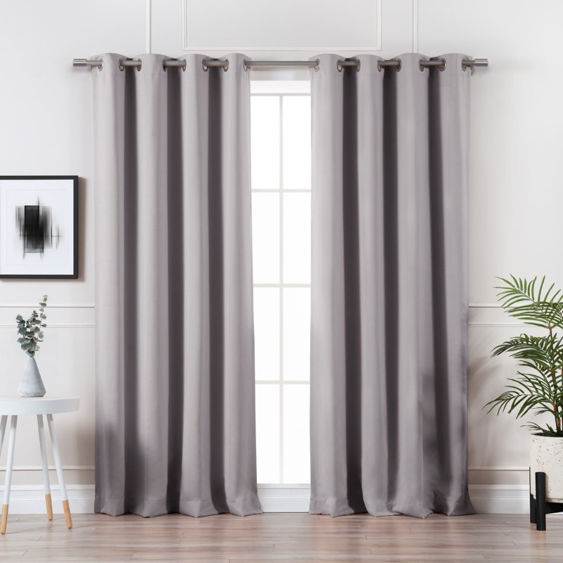 Schaeffer Blackout Sliding Panel Pair, 52" W x 84" L, Light Grey