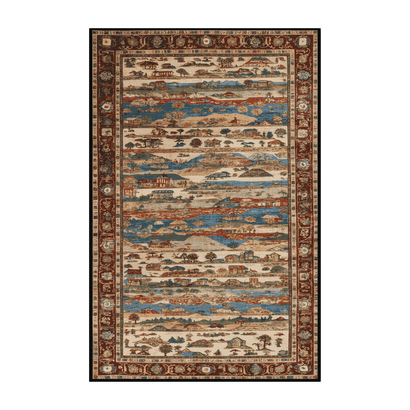 Tapis brun lavable à la machine, Rectangle 3 pi x 5 pi