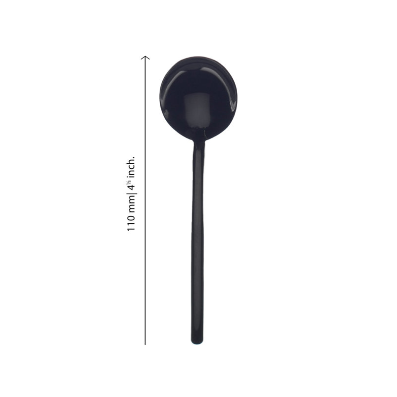 MEPRA Due 6-Piece Coffee Spoon Set, Black Gold
