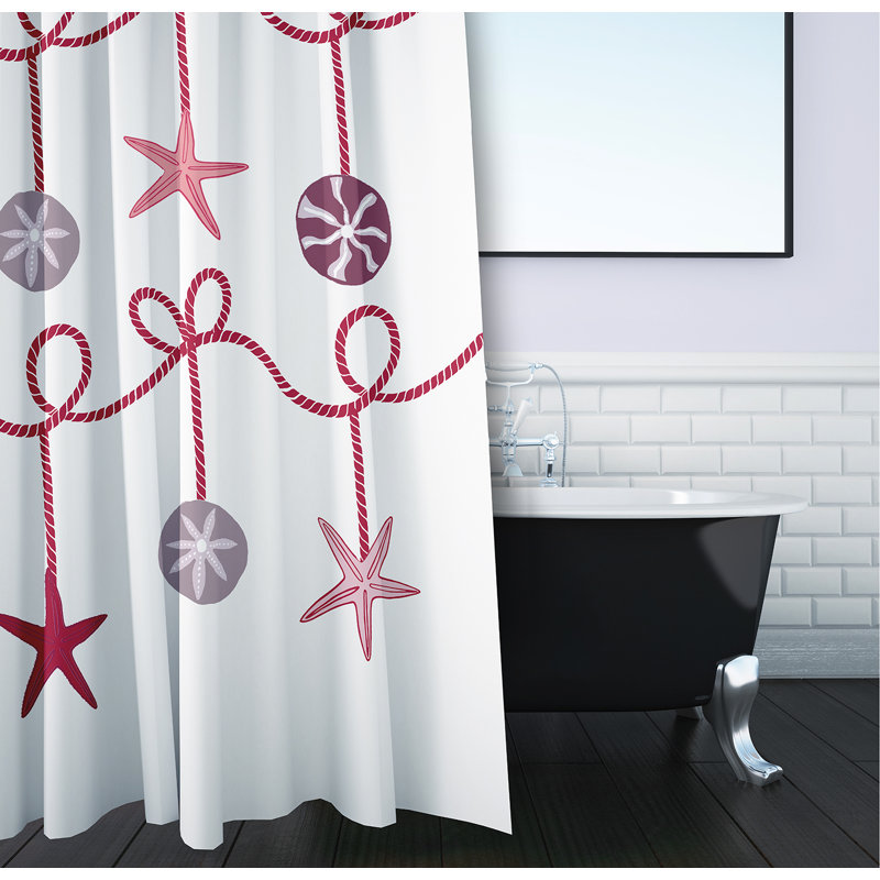 Jahlique Graphic Print Shower Curtain, Christmas Pink