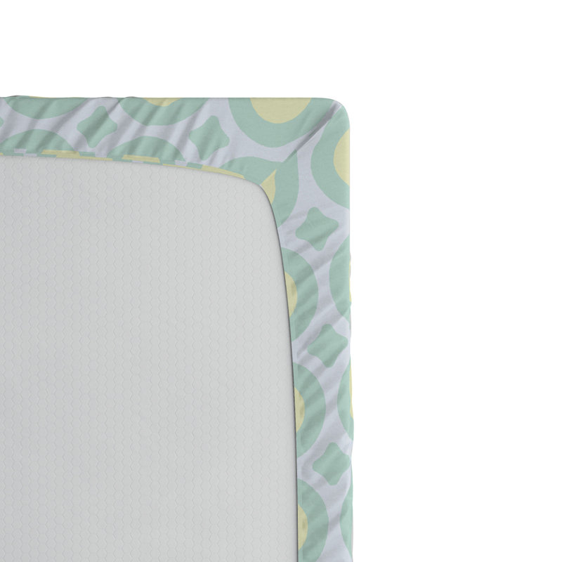 Microfiber Geometric Fitted Sheet, Full Fitted Sheet