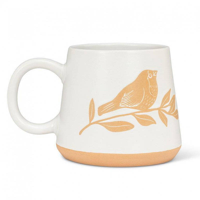 Tasse oiseau sur une branche