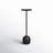 Modern Metal 25"H Drink Table in Black Finish with Round Top Accent Table