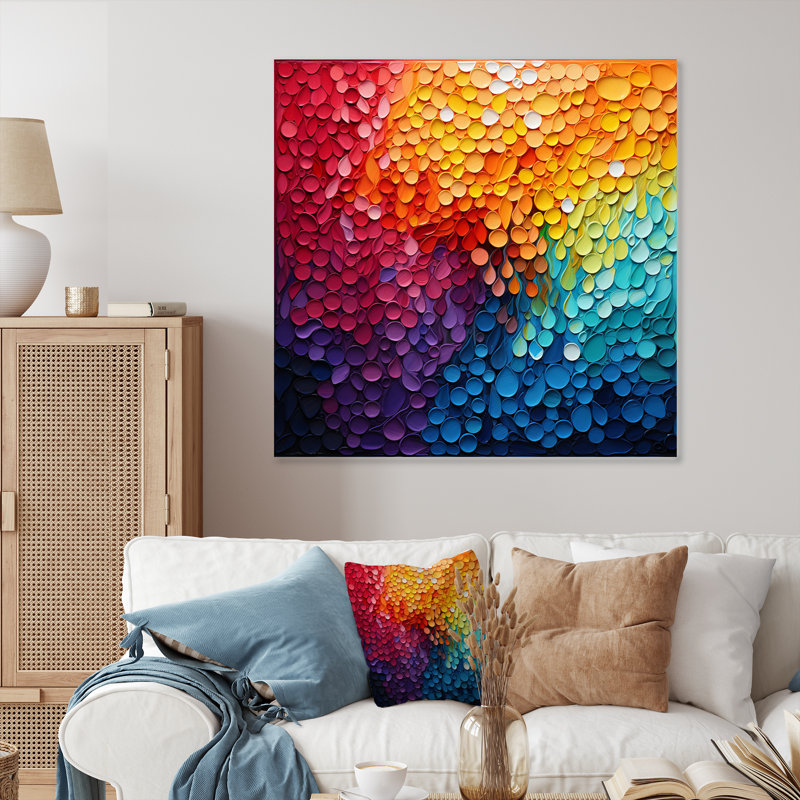Hardedge Art Contrastant Cadence I - reproduction abstraite sur métal, H 16 po x l 16 po x P 1 po