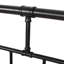 Tête de lit industrielle très grand, structure en tube de fer, détails passepoilés, couleur noir mat, largeur 1,96 po, hauteur 48,3 po
