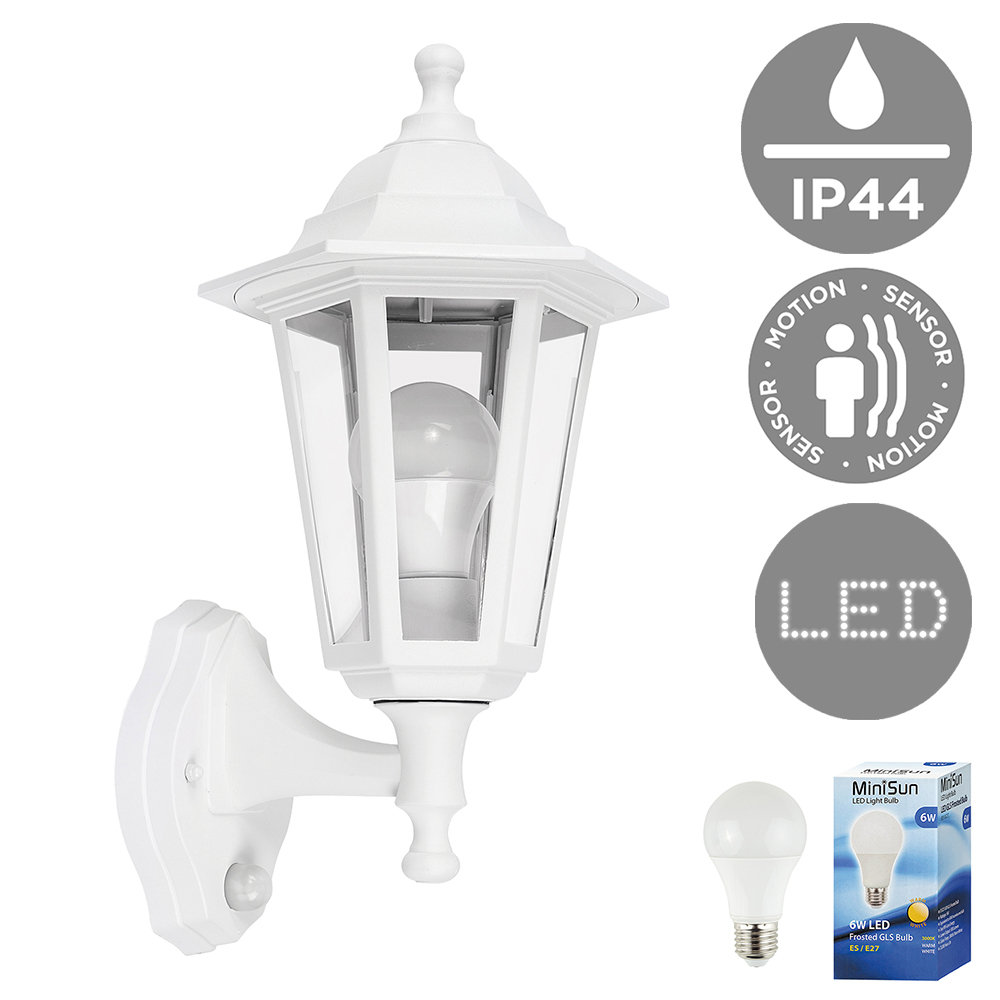 Fulks White 17cm H Outdoor Wall Lantern