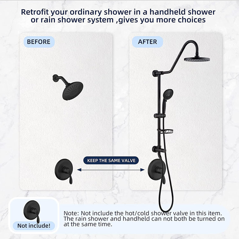 Robinet de douche avec valve brute