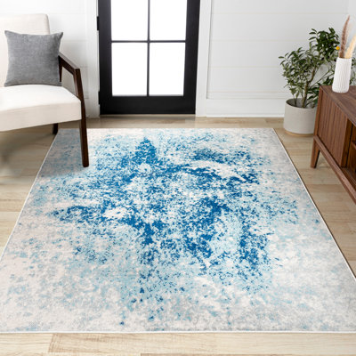 Tapis crème / bleu Dune