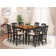 Ashworth Counter Height Butterfly Leaf Rubberwood Solid Wood Dining Set