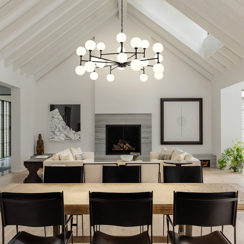 24-light White Bubble Chandelier Modern Chandelier Sputnik Chandeliers Living Room Chandelier