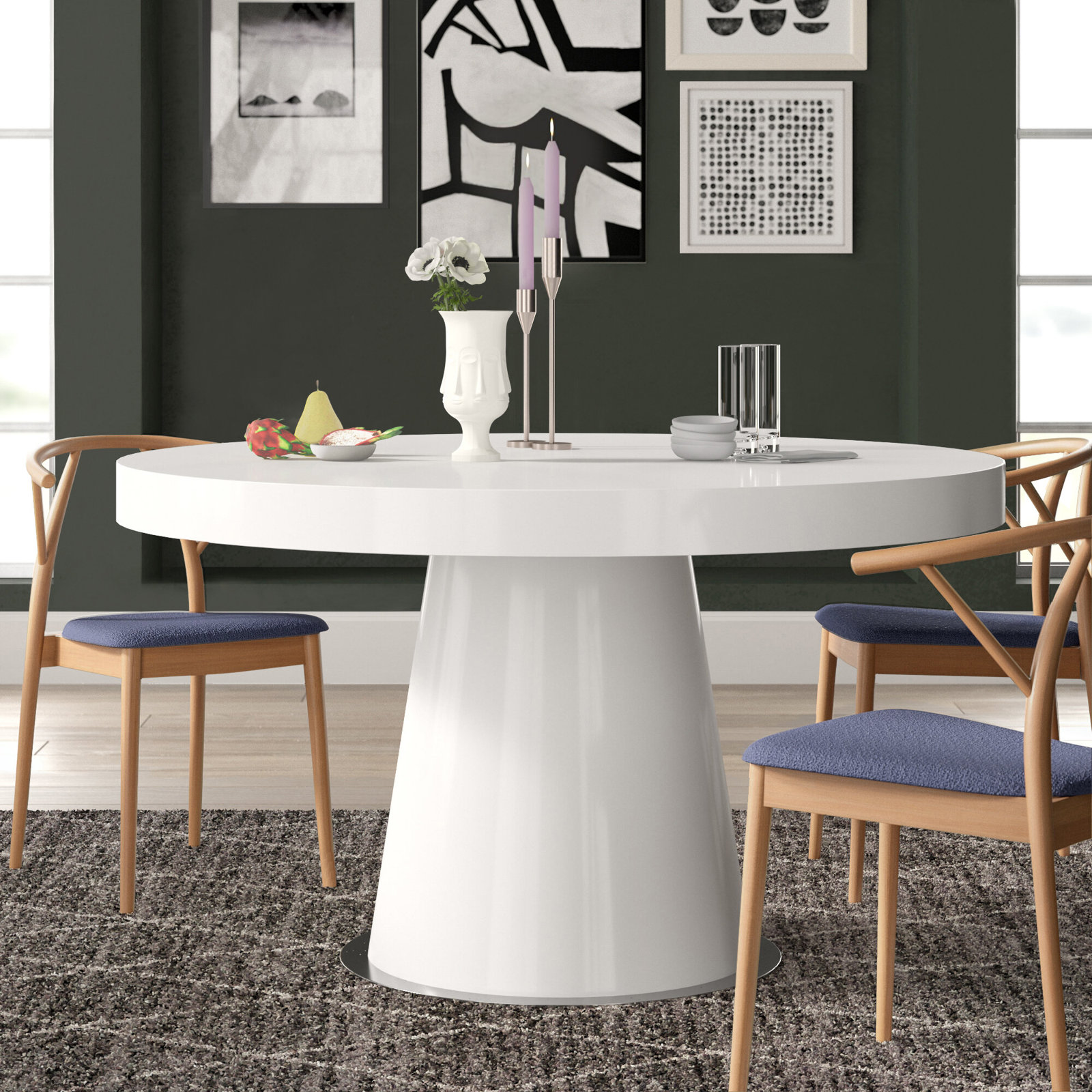 Claudine 53" Dining Table, White