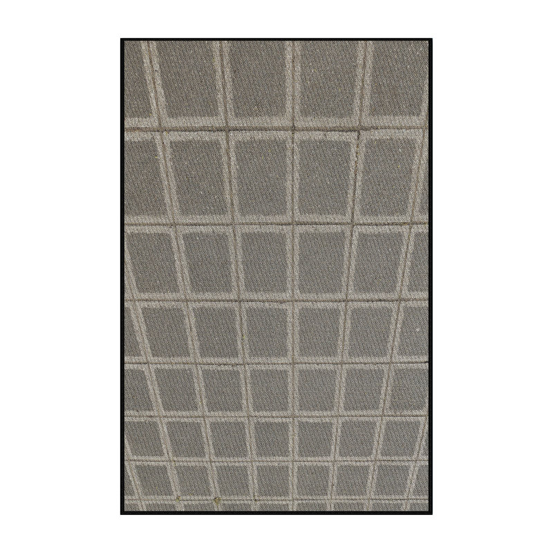 Tapis gris tissé à la machine, Rectangle 7 pi x 10 pi