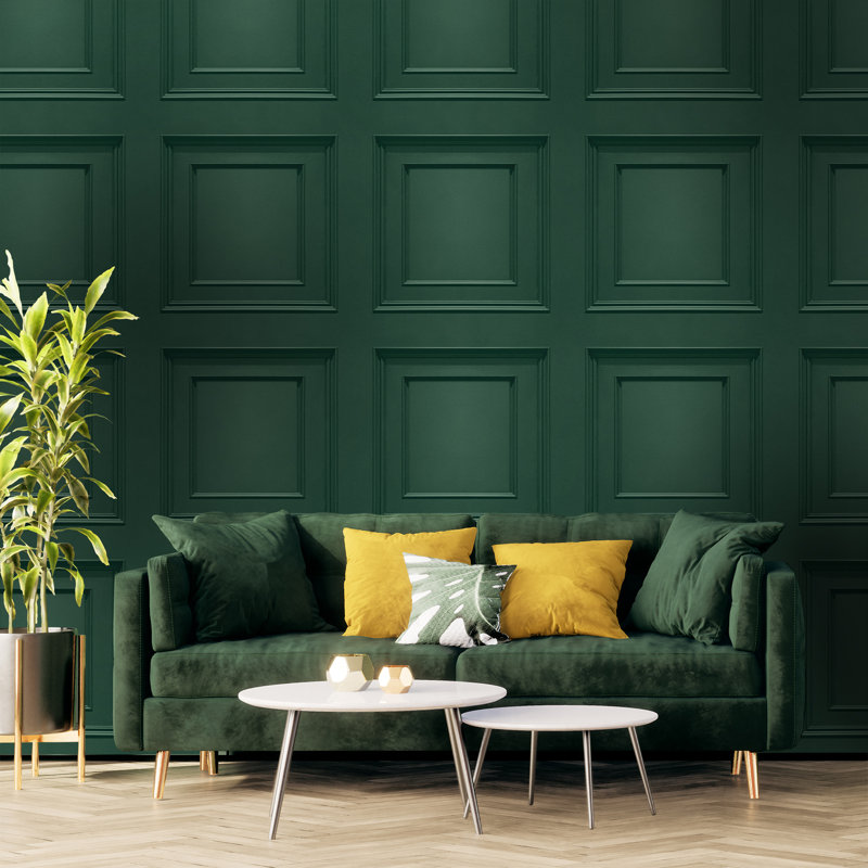 Garrity 10m x 53cm Matte Wallpaper Roll, Green