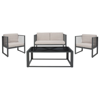 Aviral 4 - Person Patio Conversation Set with Cushions