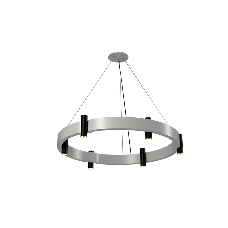 Luminaire suspendu Flow Accord, Blanc organique, H 5,12 po x l 39,37 po x P 39,37 po