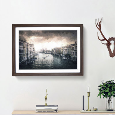 The Grand Canal in Venice Italy in Abstract - Picture Frame Graphic Art Print