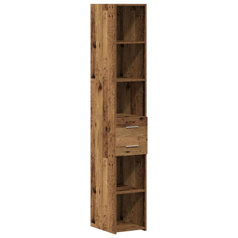 Slim Storage Cabinet 30X42.5X225 Cm Engineered Wood, Brown