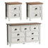 Ensemble de chambre à coucher 3 pièces, commode 7 tiroirs et 2 tables de chevet