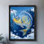 Reproduction d'art encadré noir rétro bleu unique-1584322791