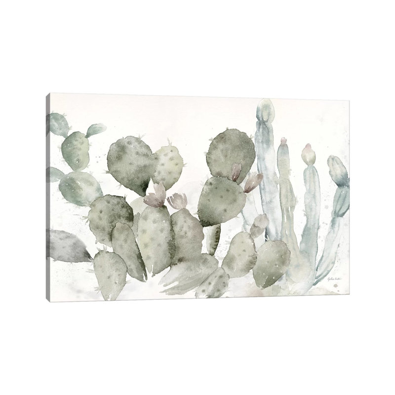 Cactus Garden Landscape 1 Piece Wrapped Canvas Wall Art, 20.32 cm H x 30.48 cm W