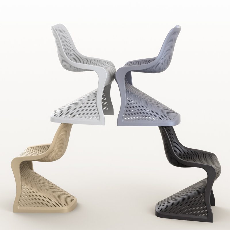 Chaise d'appoint de patio empilable Spector, Noir
