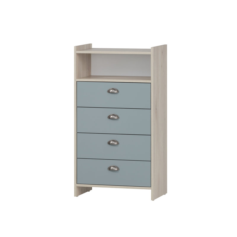 Leinani Freestanding Bathroom Cabinet, Beige/Blue