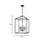 Ellis 4 - Light Dimmable Lantern Square / Rectangle Chandelier-882054911-885785397-885785417