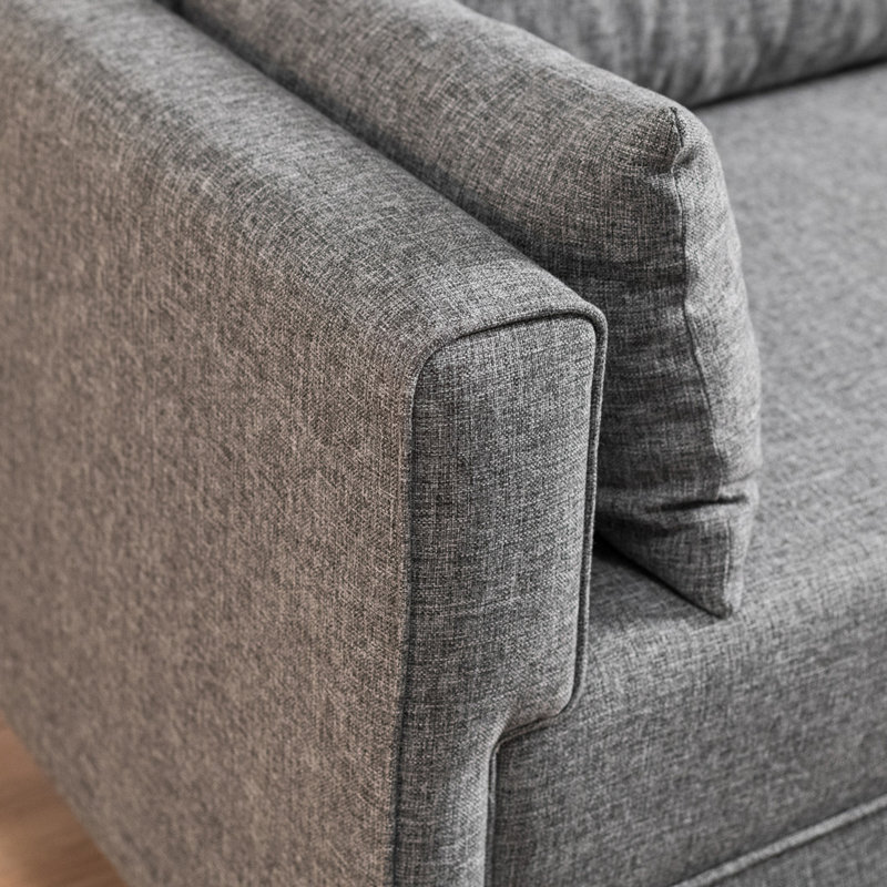 Canapé rembourré 81,9 po Samrat, 100 % polyester gris