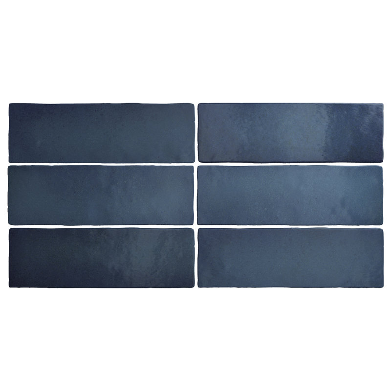 Subway Tile 3" x 8" Ceramic Subway Tile, Blue