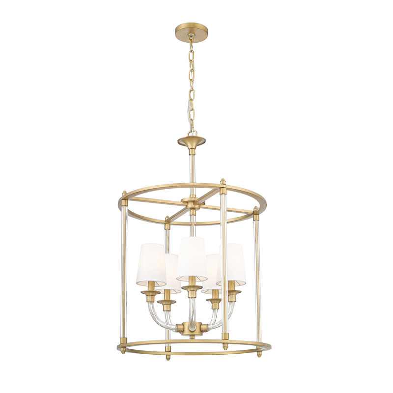 Adiyah 5 Light Chandelier, Brass
