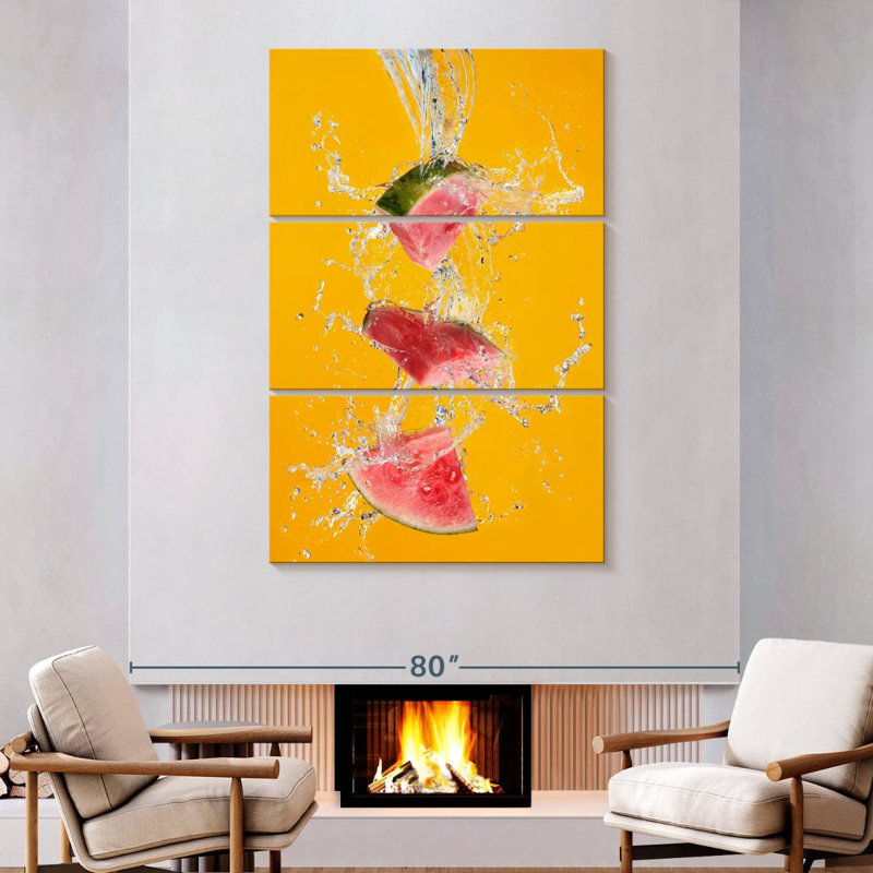 Yarlin Watermelon Splash, 74" H x 48" W
