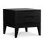 Table de bout moderne Mid-Century en bois massif l 22 po avec 2 tiroirs Harper