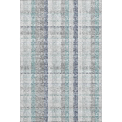 Premium Machine Washable Prisco Silver Rug