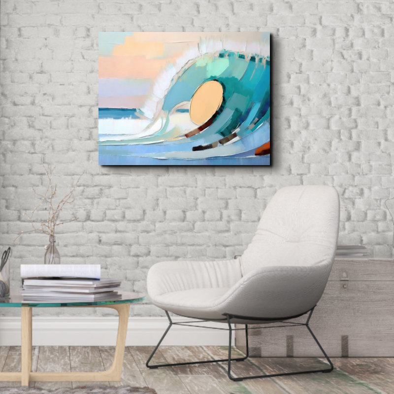 «Waves 2» sur toile, H 15 po x l 18 po