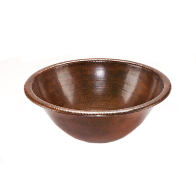 Lavabo de salle de bain rond 17 po