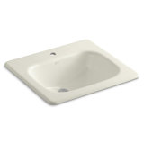 Tahoe Metal Rectangular Drop-In Bathroom Sink with Overflow