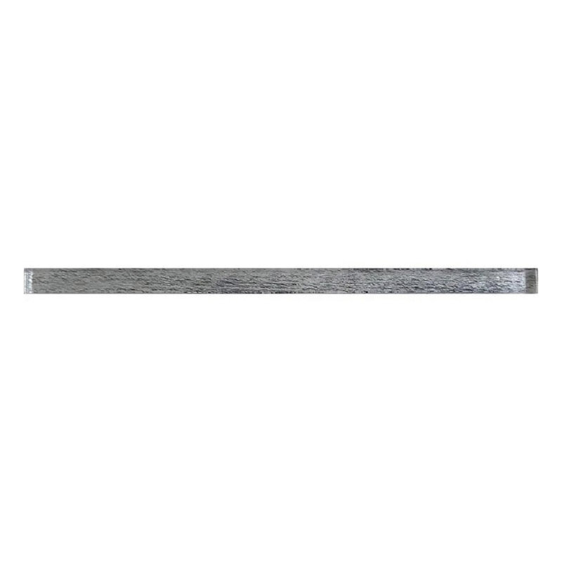 12" x 0.6" Light Gray Glass Pencil Liner Tile Trim