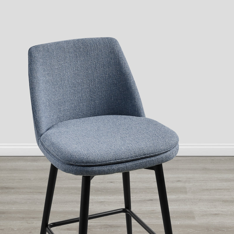 Tabouret pivotant Betzalel (ensemble de 4) - 100% polyester, blue, 4