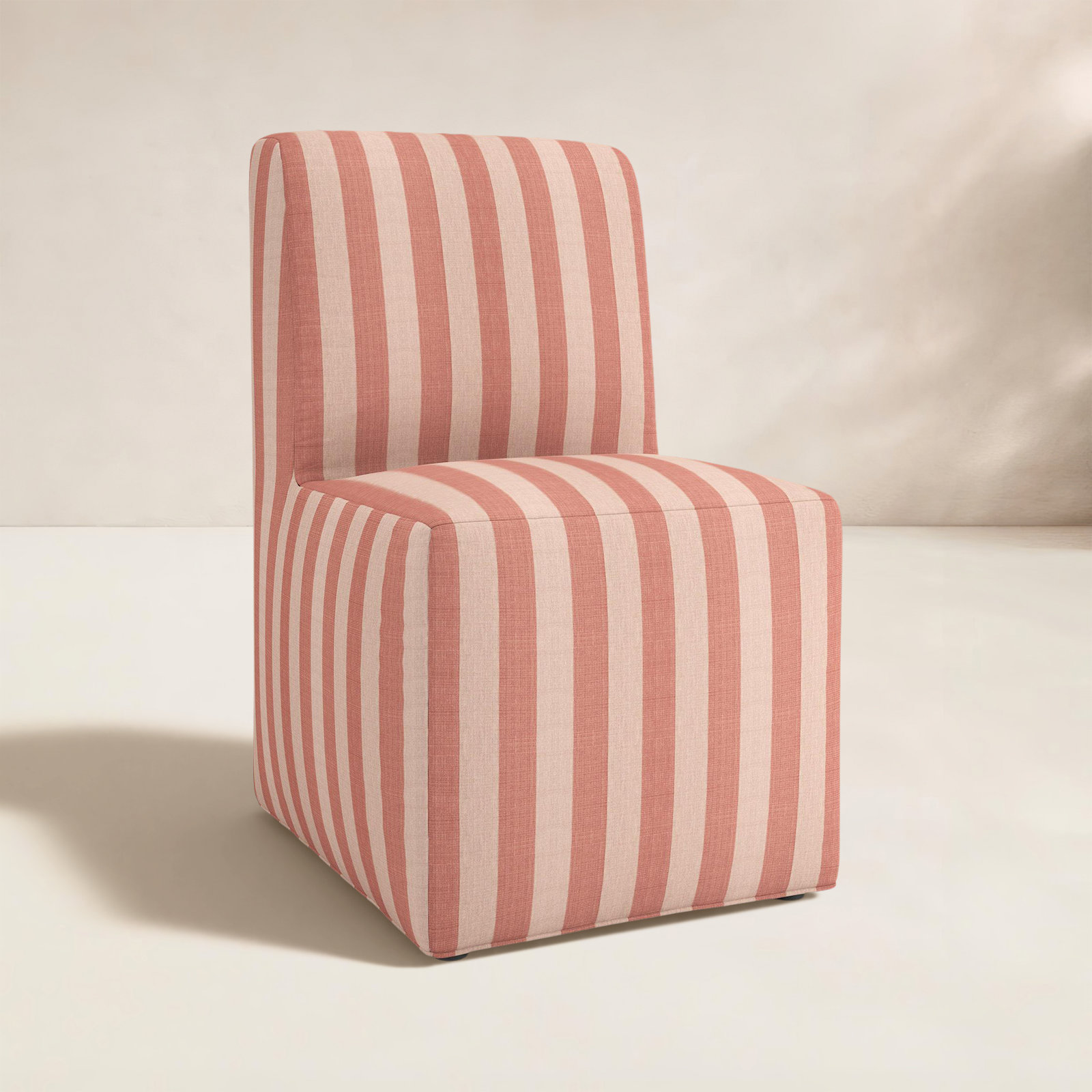 Praia Sunbrella® Patio Side Chair, Expressive Blush Striped Sunbrella®