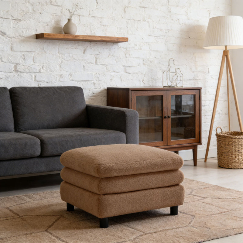Curved Ottoman, Camel