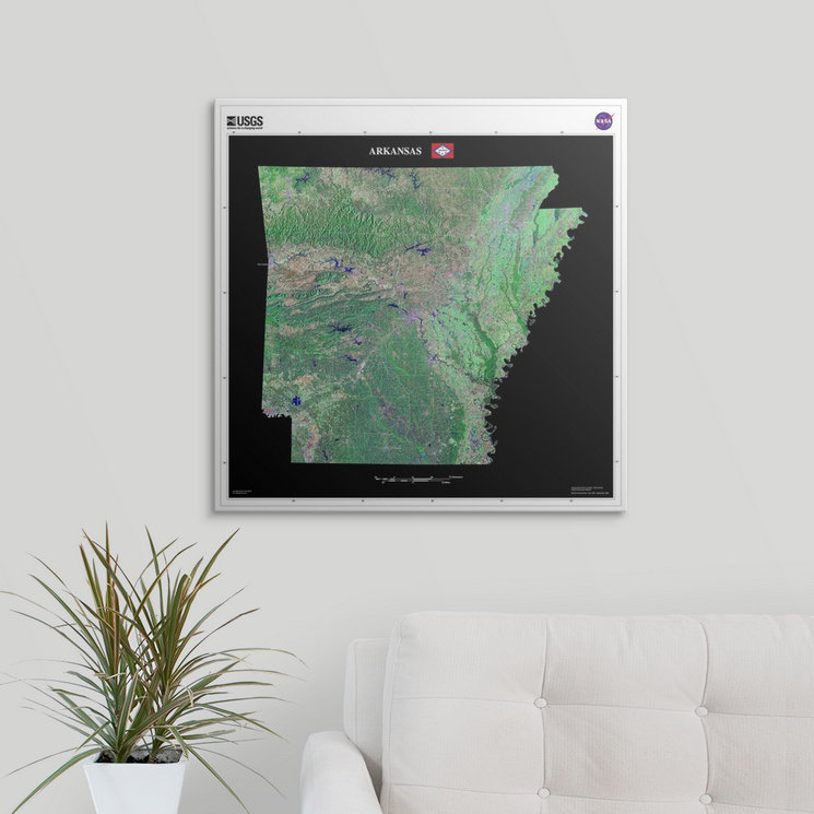 « arkansas-usg state mosaic », impression, H 35 po x l 35 po x P 1,5 po, Toile