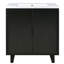 Ensemble de meuble-lavabo simple 29,5 po avec plateau en résine Eyram-82345990
