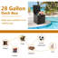 Contenant de rangement extérieur étanche 28 gallons Costway