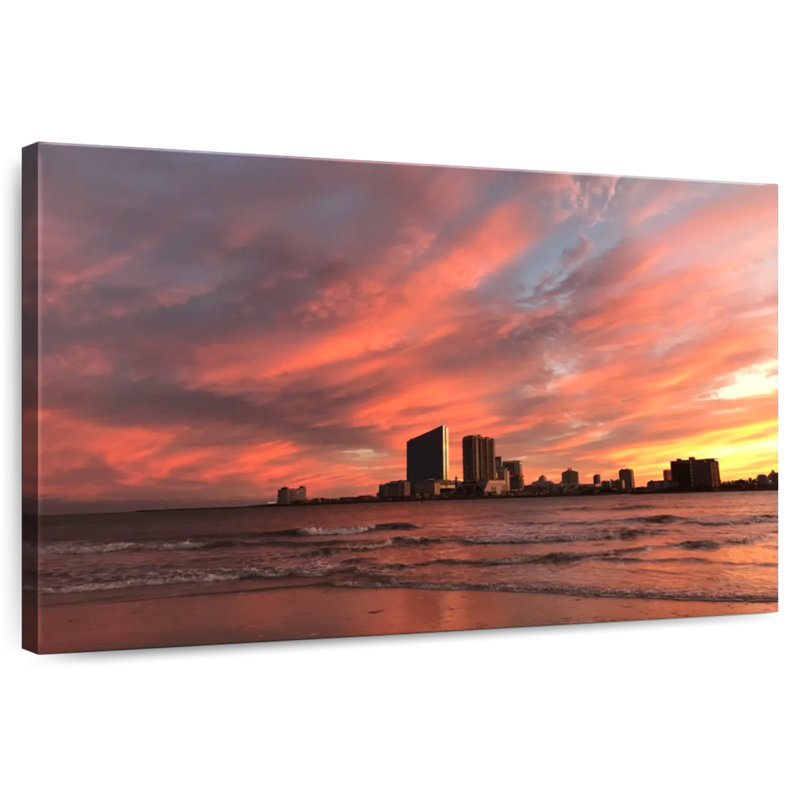 Gillard Brigantine Beach Sunset, 16" H x 24" W