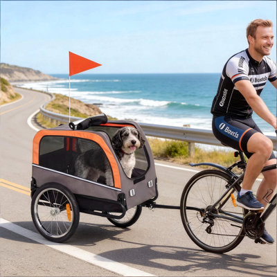 Remorque de vélo pliable pour animaux, chariot de transport pour animal de compagnie, remorque de vélo pour chien