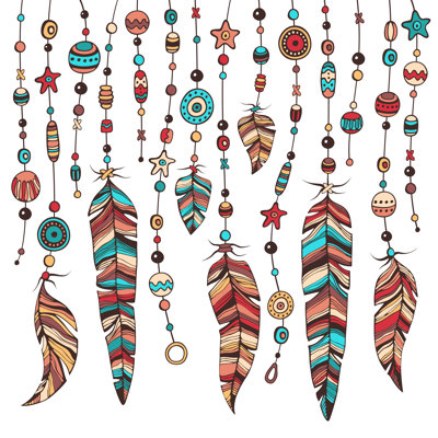 Dream Catcher - Wrapped Canvas Drawing Print