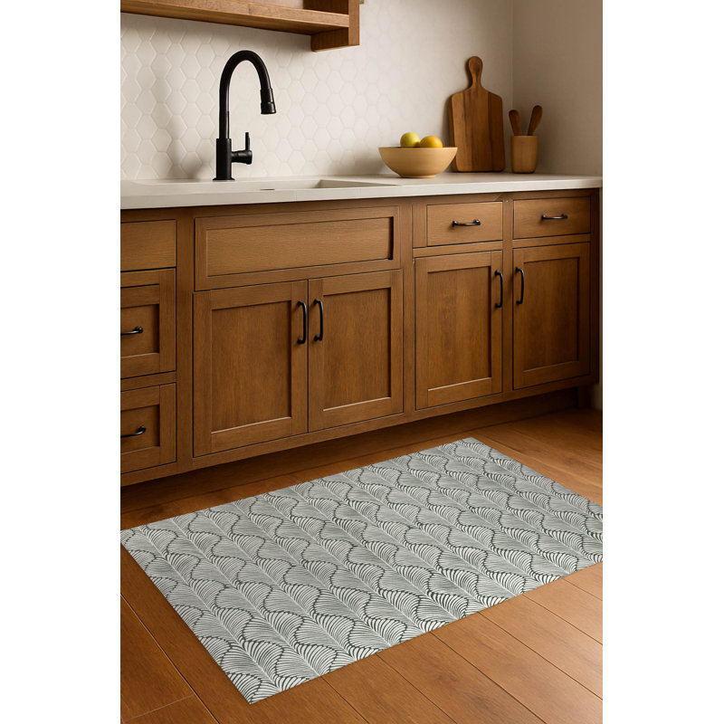 Tapis de cuisine antidérapant Elegant Palms, Chimichurri, Rectangulaire 2 pi x 3 pi