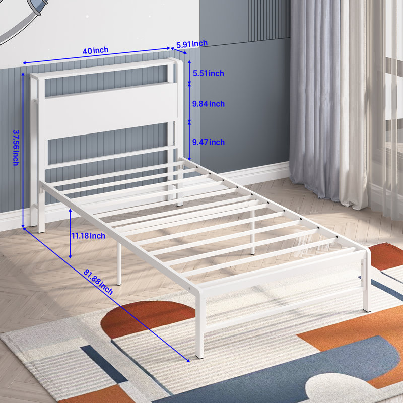 Jesselynn Twin Beds With Bookcase Storage, White