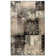 Rotonya Geometric Patchwork Pattern Floral Area Rug in Chocolate